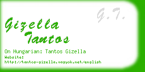 gizella tantos business card